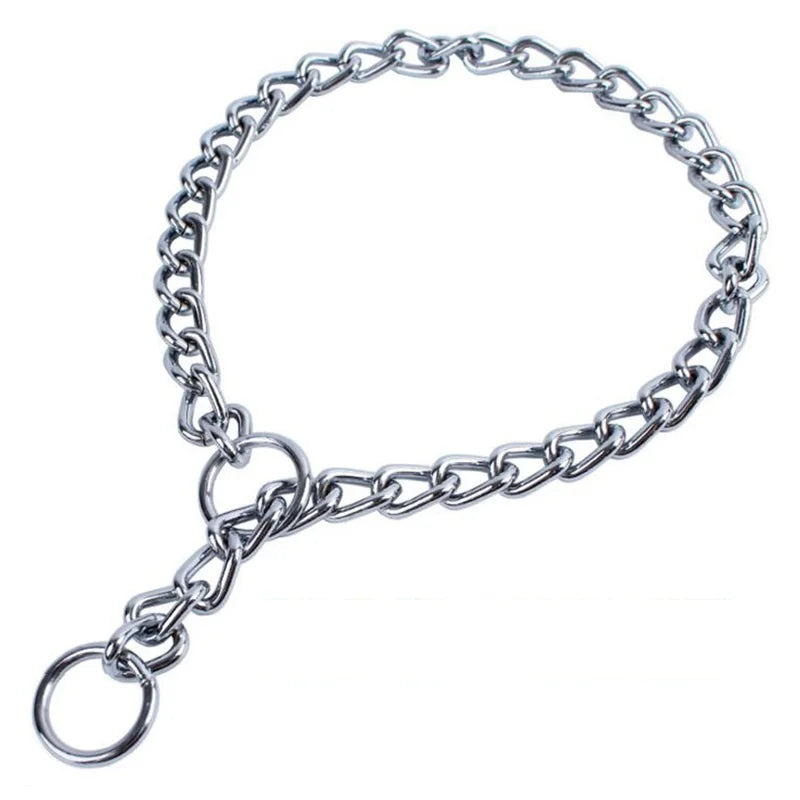4 Size Stainless Steel Slip Chain Collar For Dog Adjustable Pet Accessories Dog Collar For Small Medium Large Dog Pitpull Collar